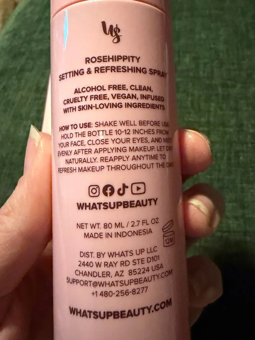 Rosehippity Setting & Refreshing makeup Spray from What’s Up Beauty